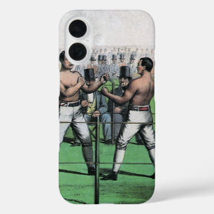 Großer Kampf um die Meisterschaft, Vintages Boxen iPhone 16 Hülle
