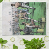 Großer Kampf um die Meisterschaft, Vintages Boxen Geschirrtuch (Gefaltet)