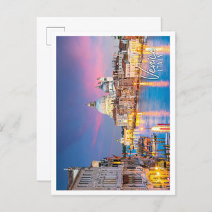 Großer Kanal in Venedig Italien mit santa maria Postkarte