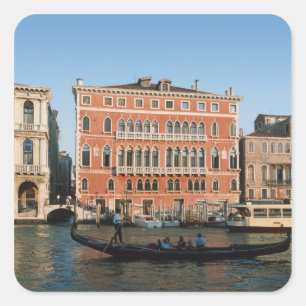 Großer Kanal, Venedig, Venetien, Italien Quadratischer Aufkleber