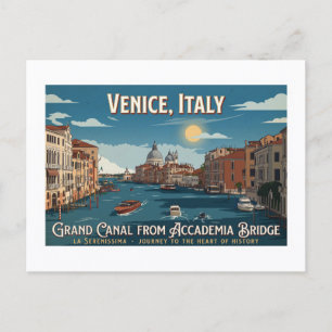 Großer Kanal von der Accademia-Brücke, Venedig Postkarte