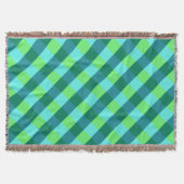 Grosser Karo in Buffalo, Aqua, aquamarin und Limet Decke (Vorderseite)