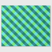 Grosser Karo in Buffalo, Aqua, aquamarin und Limet Geschenkpapier (Flach)