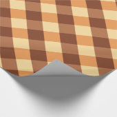 Grosser Karo in Buffalo, hellbraun und goldgelb Geschenkpapier (Ecke)