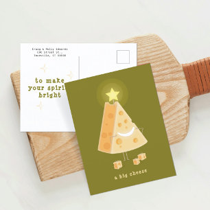 Großer Käse-Weihnachtsgrußkarte Feiertagspostkarte