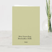 Großer Kessel und Hexe Feiertagskarte (Rückseite)