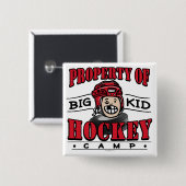 Großer KinderHockey-Lager-Rot-Sturzhelm Button (Vorne & Hinten)