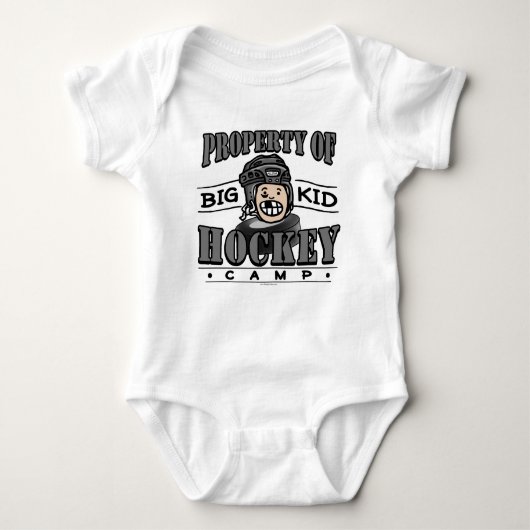 Großer KinderHockey-Lager-Schwarz-Sturzhelm Baby Strampler (Vorderseite)