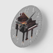 Großer Klaviermusik Lover-Uhr Runde Wanduhr (Winkel)
