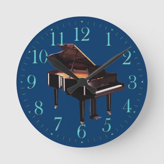 Großer Klaviermusik zum Thema Wall Clock Runde Wanduhr (Vorderseite)
