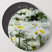 Großer Knopf-glückliche weißes Button (Vorne & Hinten)