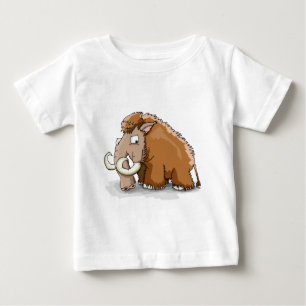 Grosser Kofferraum und Stoßzähne Cartoon Mammut Baby T-shirt