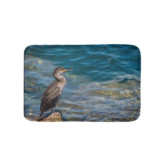 Großer Kormoran auf den Felsen Badematte (Vorderseite)