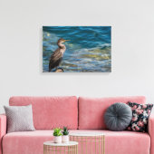 Großer Kormoran auf den Felsen Leinwanddruck (Insitu (Wohnzimmer))