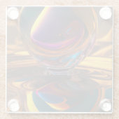 großer kosmischer Rückgang Glasuntersetzer (Rückseite)