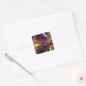 großer kosmischer Rückgang Quadratischer Aufkleber (Umschlag)