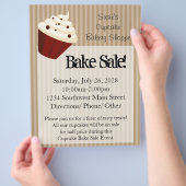 Grosser Kuchen, weiche Mocha Streifen Bake Sale Fl Flyer (Hand)