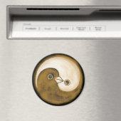Grosser Kühlschrankmagnet mit goldenen YinYang-Fri (In Situ (Geschirrspüler))
