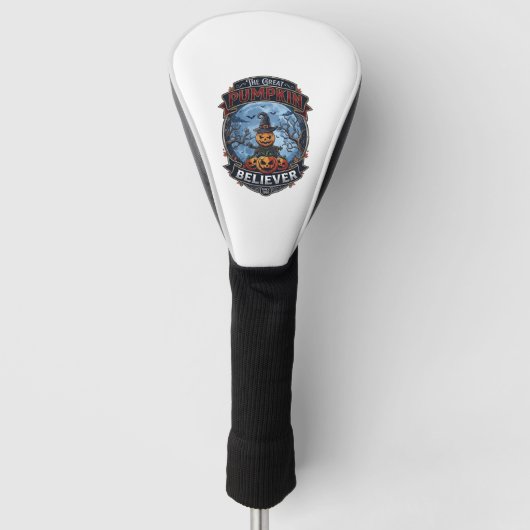 Großer Kürbis-Gläubiger-Vogelscheuche-Hexenhut-Hal Golf Headcover (Vorderseite)