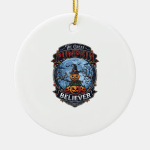 Großer Kürbis-Gläubiger Vogelscheuche Hexenhut Hal Keramik Ornament