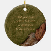 Großer Kürbis-personalisierte Verzierung Keramik Ornament (Hinten)