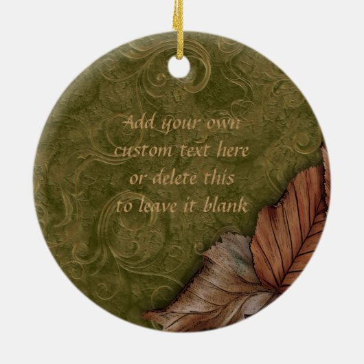 Großer Kürbis-personalisierte Verzierung Keramik Ornament (Hinten)