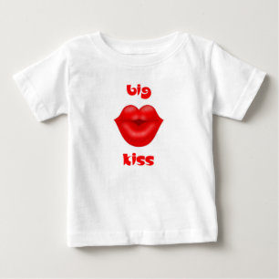 Großer Kuss der roten Lippensolarstrahlen Baby T-shirt