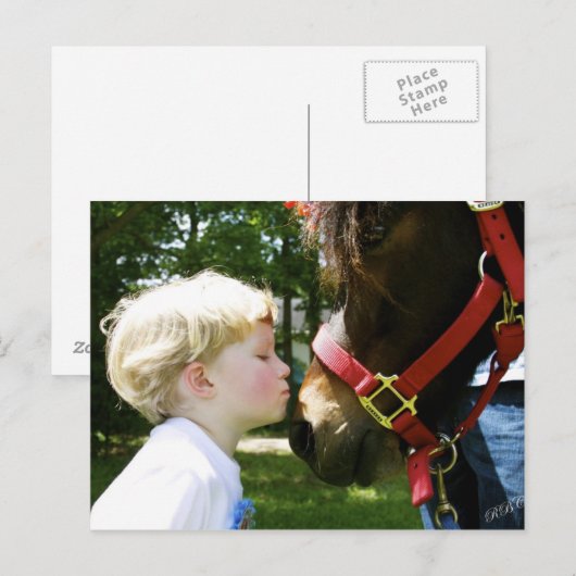 großer Kuss Postkarte (Vorne/Hinten)