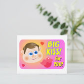 Großer Kuss! Postkarte (Stehend Vorderseite)