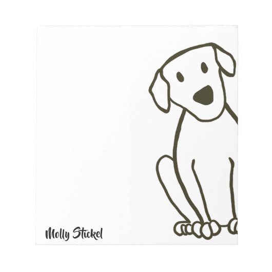 Großer Lab-Hund Notizblock (Vorderseite)