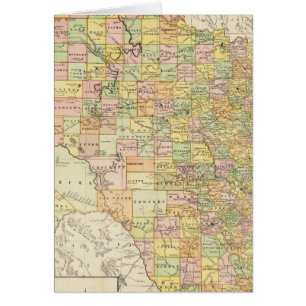 Grosser Landkreis und Bahnplan von Texas