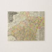 Grosser Landkreis und Bahnplan von Texas Puzzle (Horizontal)