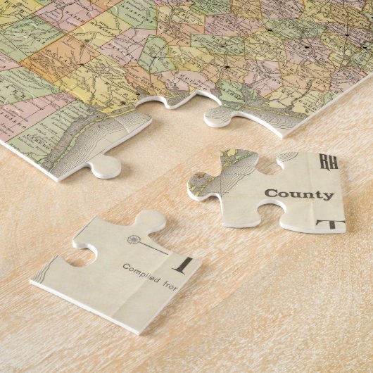Grosser Landkreis und Bahnplan von Texas Puzzle (Seite)