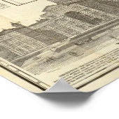 Grosser Landkreis- und Eisenbahnplan von Texas Poster (Ecke)