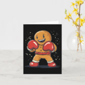 Großer Lebkuchenmann mit Boxhandschuh Karte (Gelbe Blume)