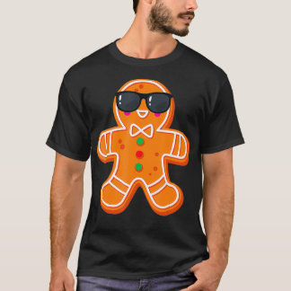 Großer Lebkuchenmann mit Sonnenbrille Weihnachts-C T-Shirt