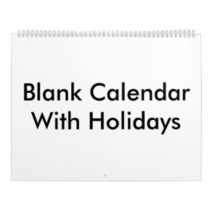 Großer leerer Kalender mit Feiertagen