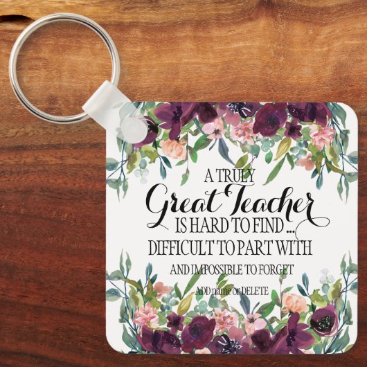 Großer Lehrer danke Ihnen Dankbarkeit Geschenk Schlüsselanhänger (Vorderseite)