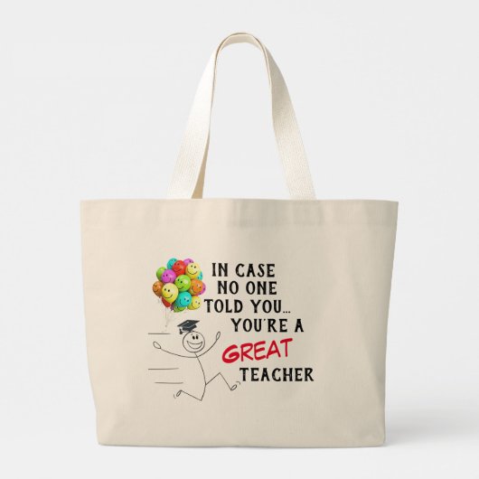 "Großer Lehrer" Jumbo Stoffbeutel (Rückseite)