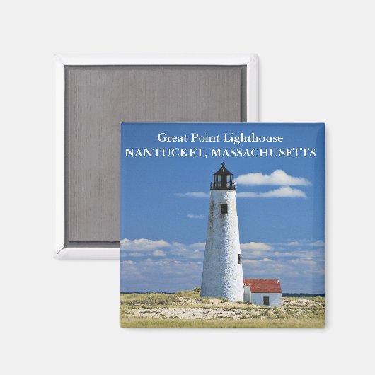 Großer Leuchtturm, Nantucket MA Magnet (Vorderseite/Rückseite)