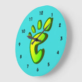 Großer Limoner grüner Abdruck Große Wanduhr (Winkel)