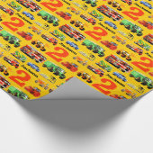Großer LKW-2. Geburtstag Geschenkpapier (Ecke)