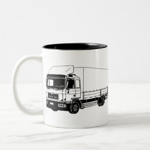 Großer LKW Zweifarbige Tasse