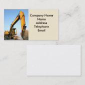 Großer Löffelbagger Visitenkarte (Vorne/Hinten)