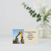 Großer Löffelbagger Visitenkarte (Stehend Vorderseite)