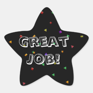 Großer Lohn-Sticker Stern-Aufkleber