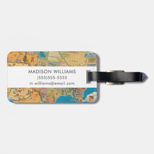 "Größer! "Los Angeles und die Vereinigten Staaten Gepäckanhänger (Rückseite horizontal)