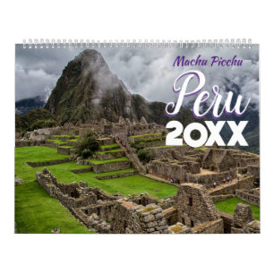 Großer Machu Picchu Peru Landschaftlicher Wall-Kal Kalender