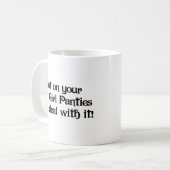 Großer Mädchen-Schlüpfer Kaffeetasse (Vorderseite Links)