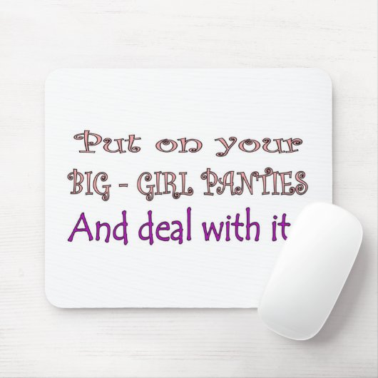 Großer Mädchen-Schlüpfer Mousepad (Mit Mouse)